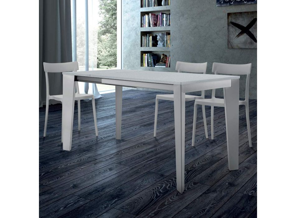Ausziehbarer Esstisch bis 310 cm aus Melamin, hergestellt in Italien – Siebzigerjahre Viadurini