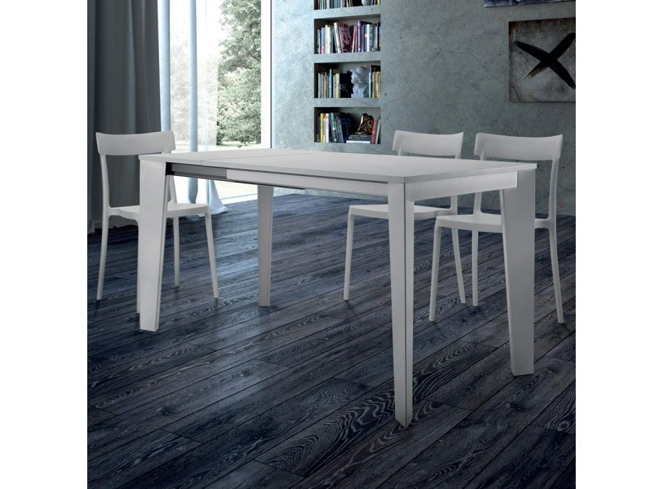Ausziehbarer Esstisch bis 310 cm aus Melamin, hergestellt in Italien – Siebzigerjahre Viadurini