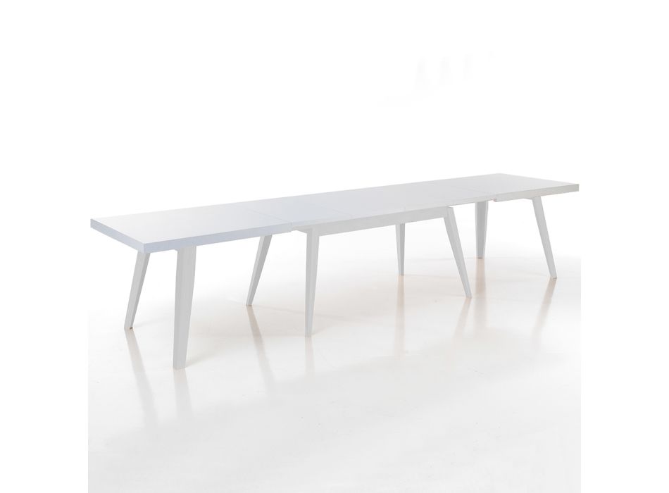 Ausziehbarer Esstisch Bis zu 315 cm aus Mdf und Massivholz - Paolo