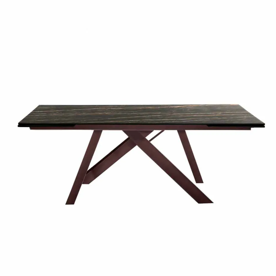 Ausziehbarer Esstisch aus Glaskeramik made in Italy, Wilmer Viadurini