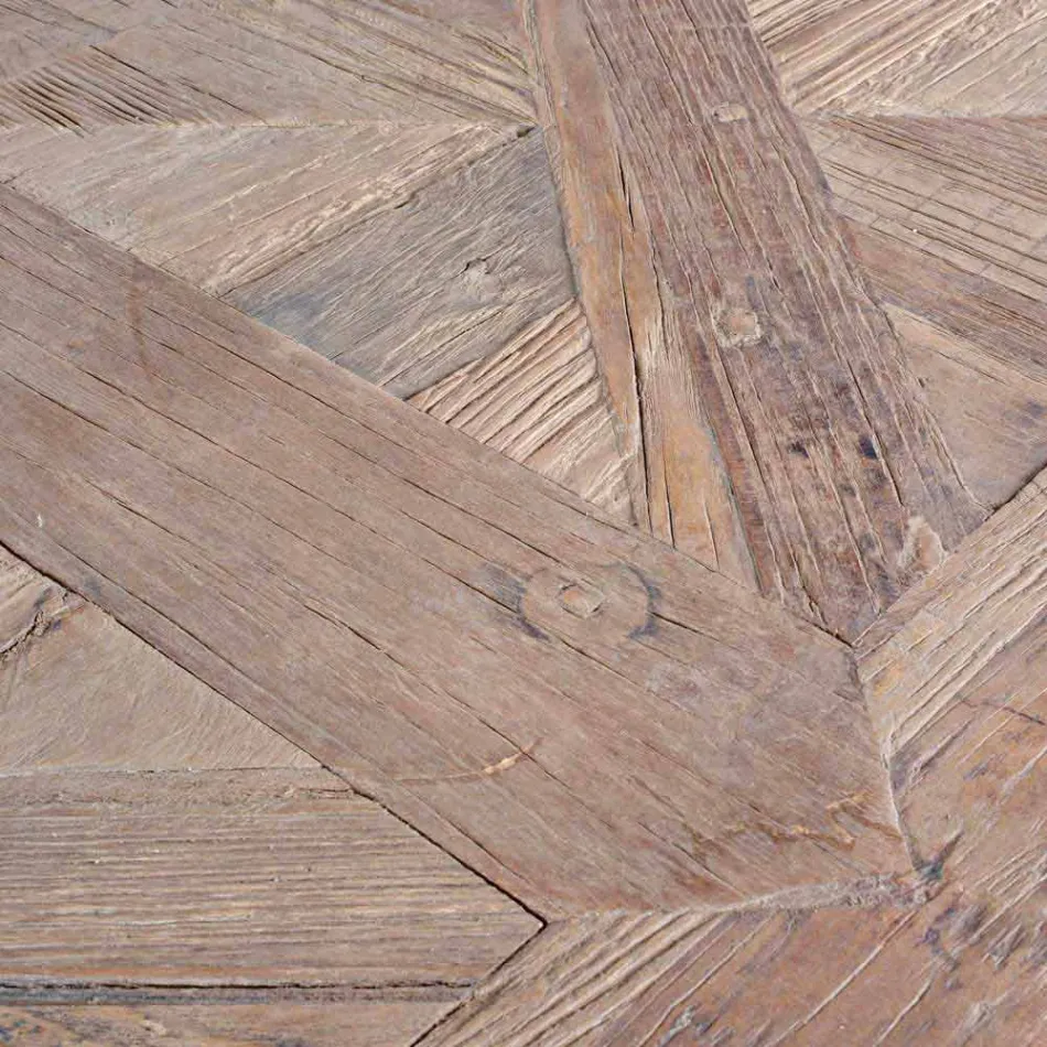 Homemotion Esstisch mit Platte und Beinen aus Ulmenholz - Ulme Viadurini