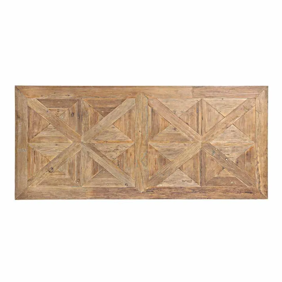 Homemotion Esstisch mit Platte und Beinen aus Ulmenholz - Ulme Viadurini