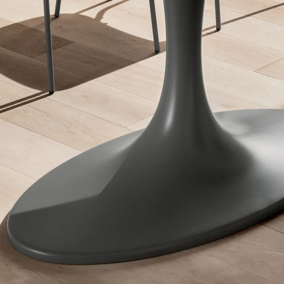 Hochwertiger Esstisch mit lackierter Glasplatte Made in Italy – Brontolo Viadurini