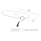 Hochwertiger Esstisch mit lackierter Glasplatte Made in Italy – Brontolo Viadurini
