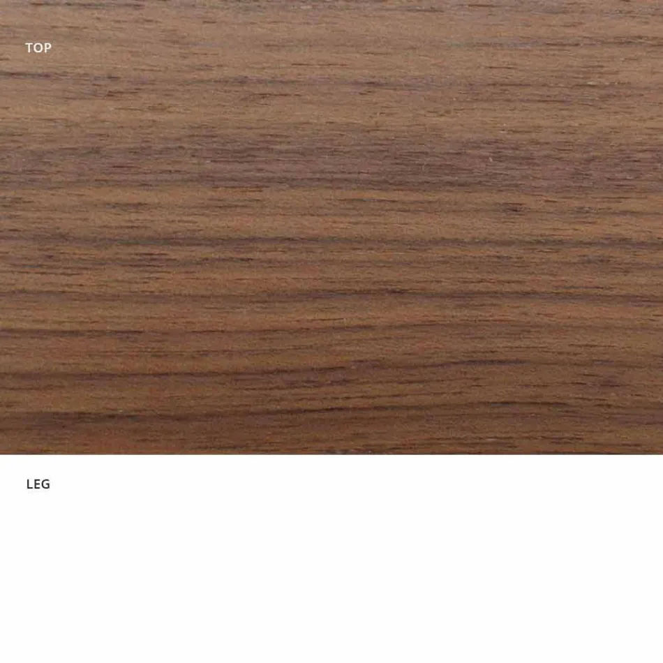 Esstisch mit ovaler furnierter Platte, hergestellt in Italien – Dollars Viadurini