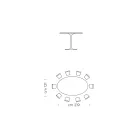 Esstisch mit ovaler furnierter Platte, hergestellt in Italien – Dollars Viadurini