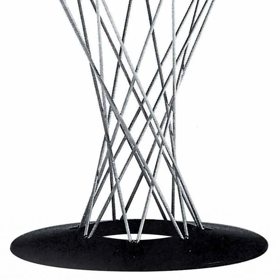 Esstisch mit runder Platte aus schwarzem Laminat Made in Italy - Plaza Viadurini