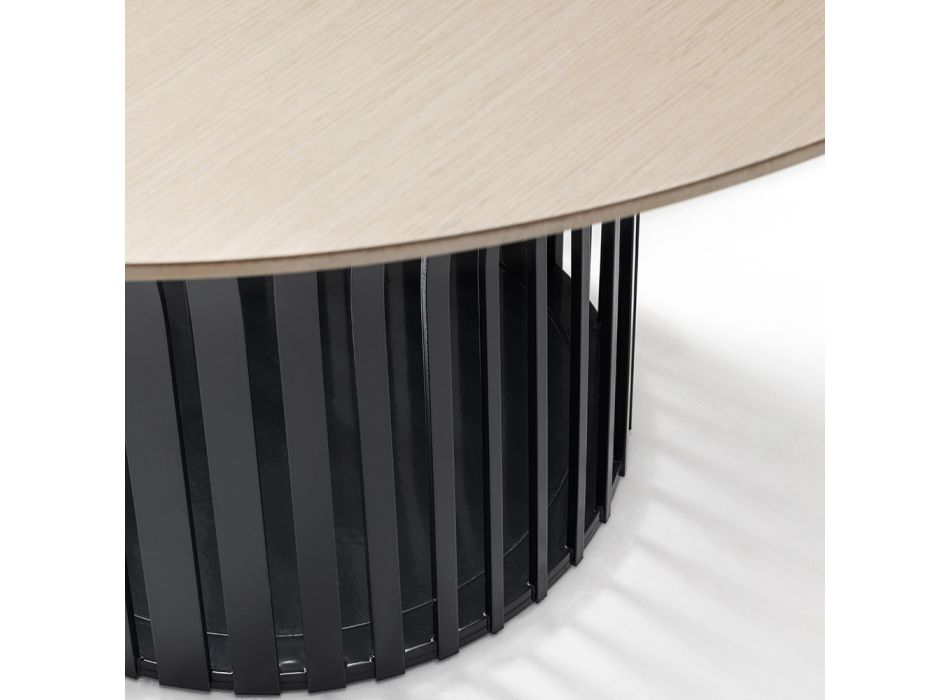 Esstisch mit runder Holzplatte Made in Italy - Alfero Viadurini