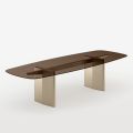 Opalia Esstisch aus Glas und Metall, 320 cm, hergestellt in Italien