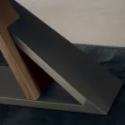 Design-Esstisch mit Metallplatte aus Nussbaum Canaletto - Zorato Wood Viadurini