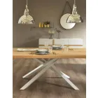 Design Esstisch aus Holz und Metall Made in Italy - Skipper Viadurini