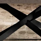 Design Esstisch aus Eiche und Metall made Italy Oncino Viadurini