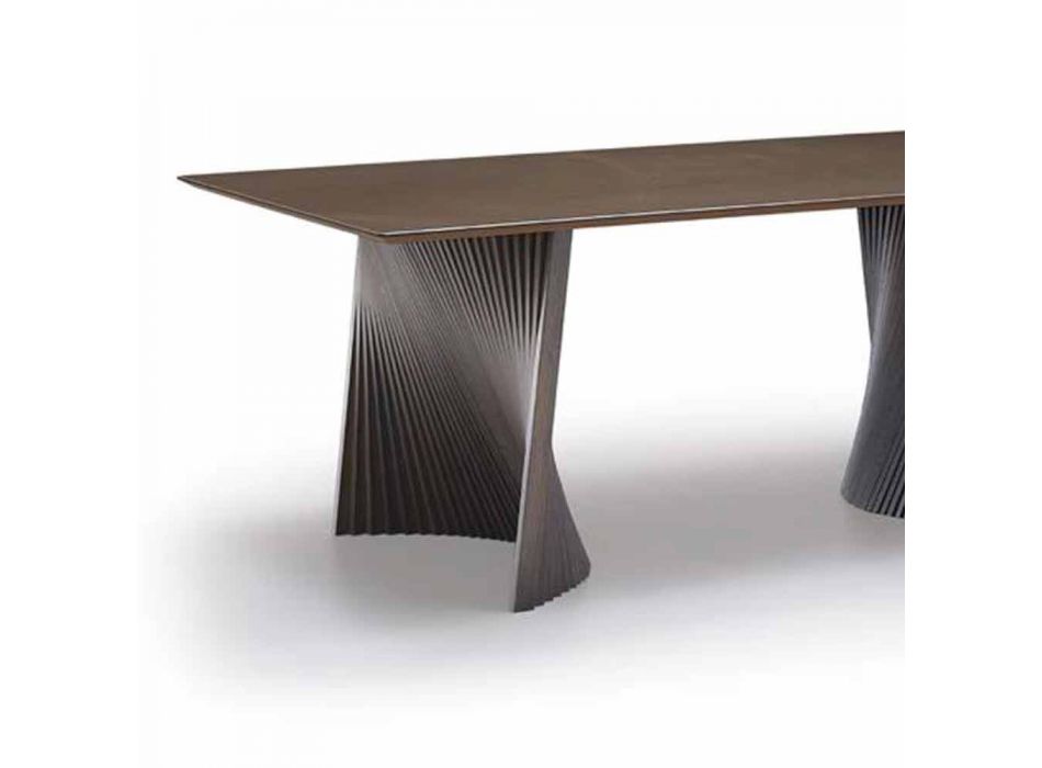 Esstisch in modernem Design aus Gres und Esche Made in Italy - Charol Viadurini
