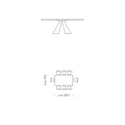 Furnierter Esstisch mit Stahlgestell, hergestellt in Italien – Dalmatiner Viadurini