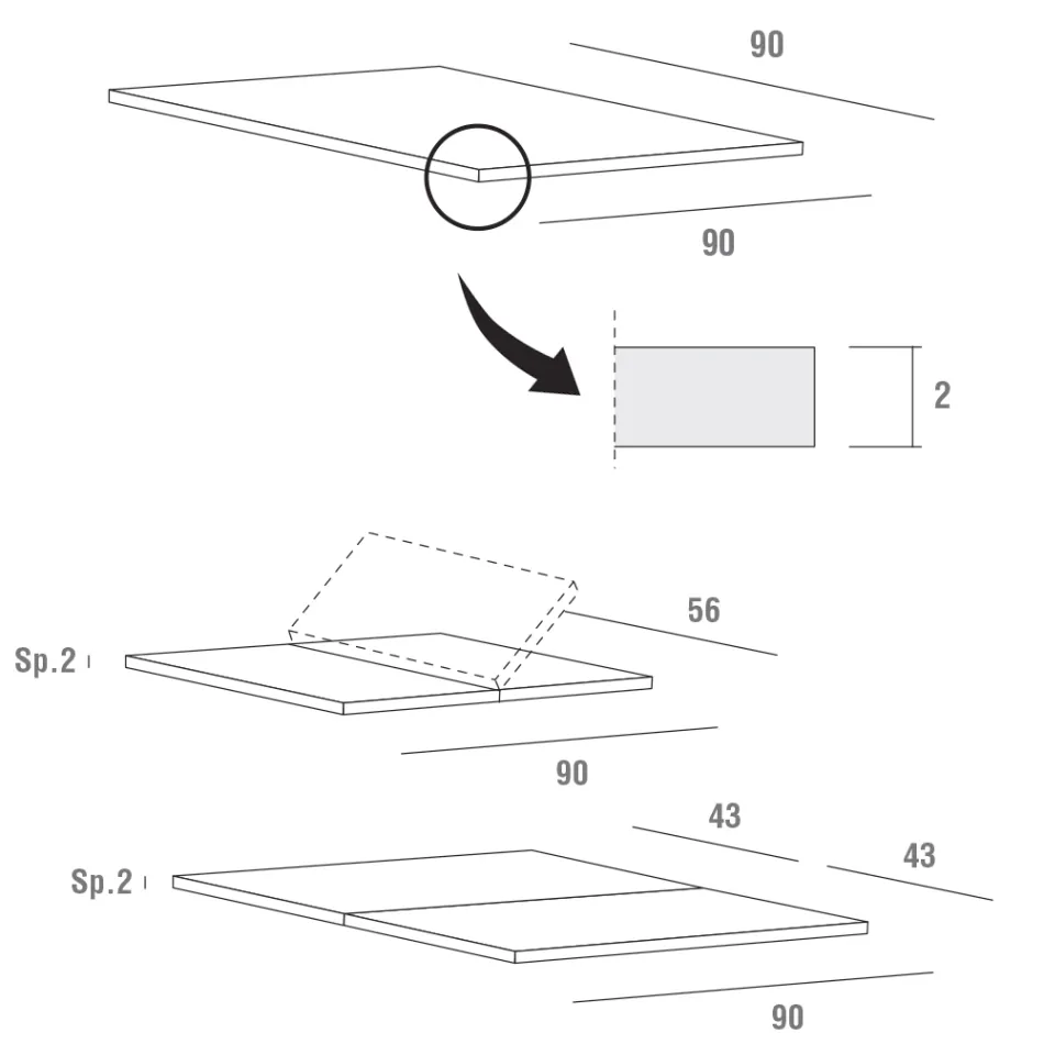 Fenix Esstisch ausziehbar bis zu 232, hergestellt in Italien – Bayern Viadurini