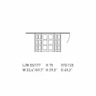 Esstisch aus schwarz lackierter Esche Made in Italy - Sabatino Viadurini