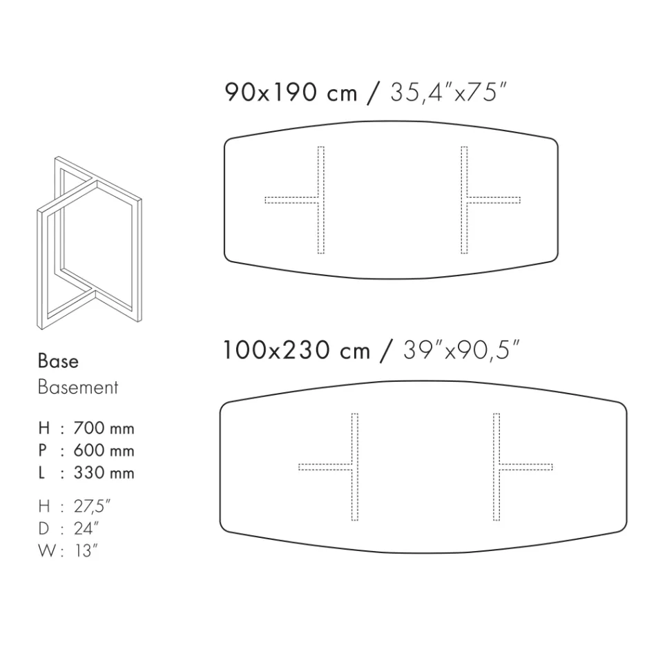 Esstisch aus Feinsteinzeug und Metall Made in Italy - Emilio Viadurini