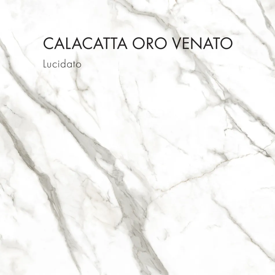 Esstisch aus Feinsteinzeug und Metall Made in Italy - Emilio Viadurini