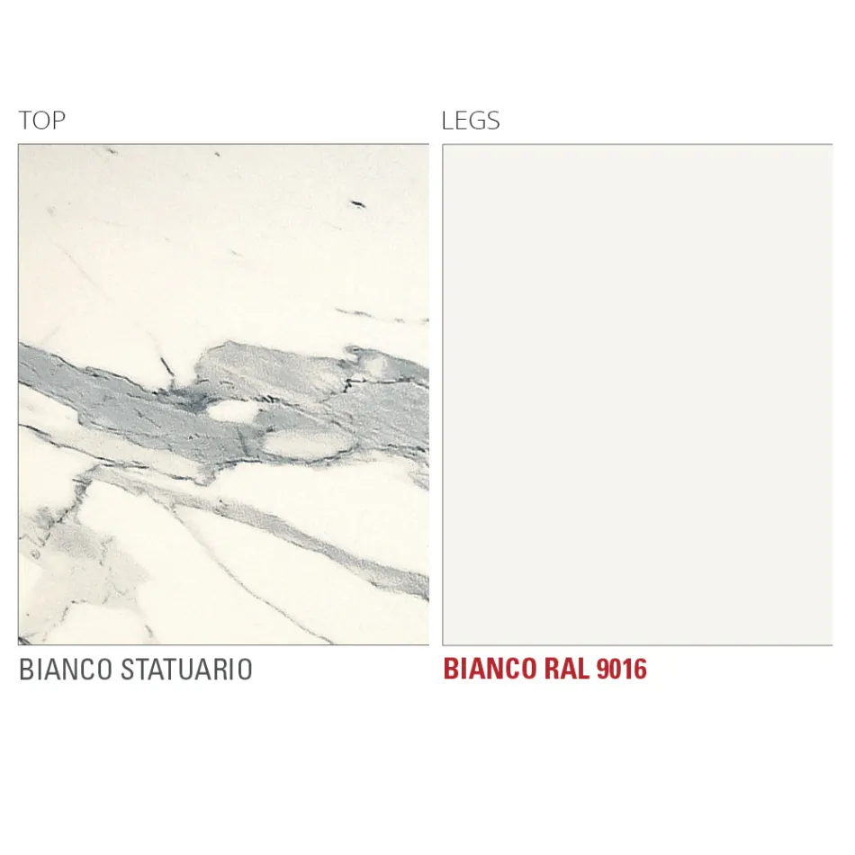 Esstisch aus Laminat mit Aluminiumstruktur, hergestellt in Italien – Bayern Viadurini