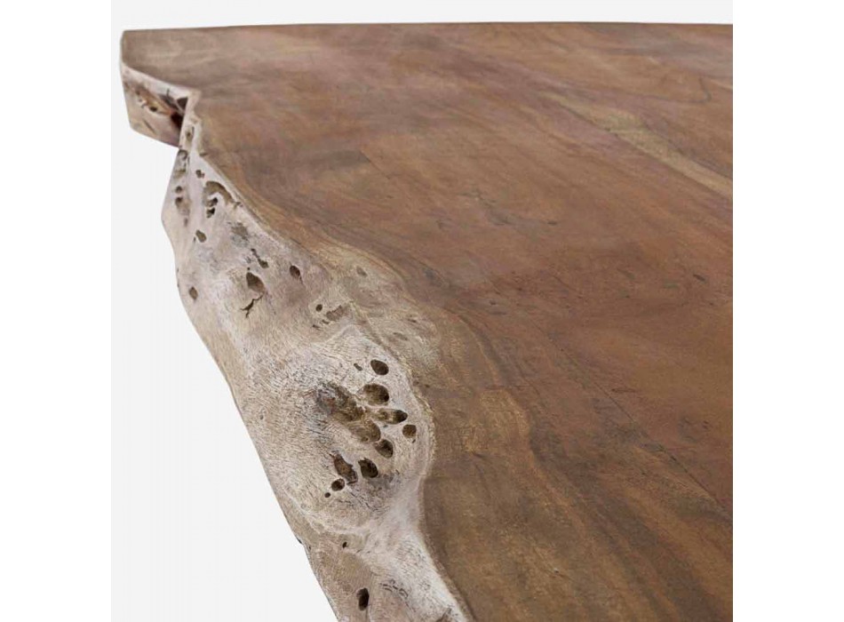 Homemotion Design Esstisch aus Holz und Edelstahl - Kaily Viadurini