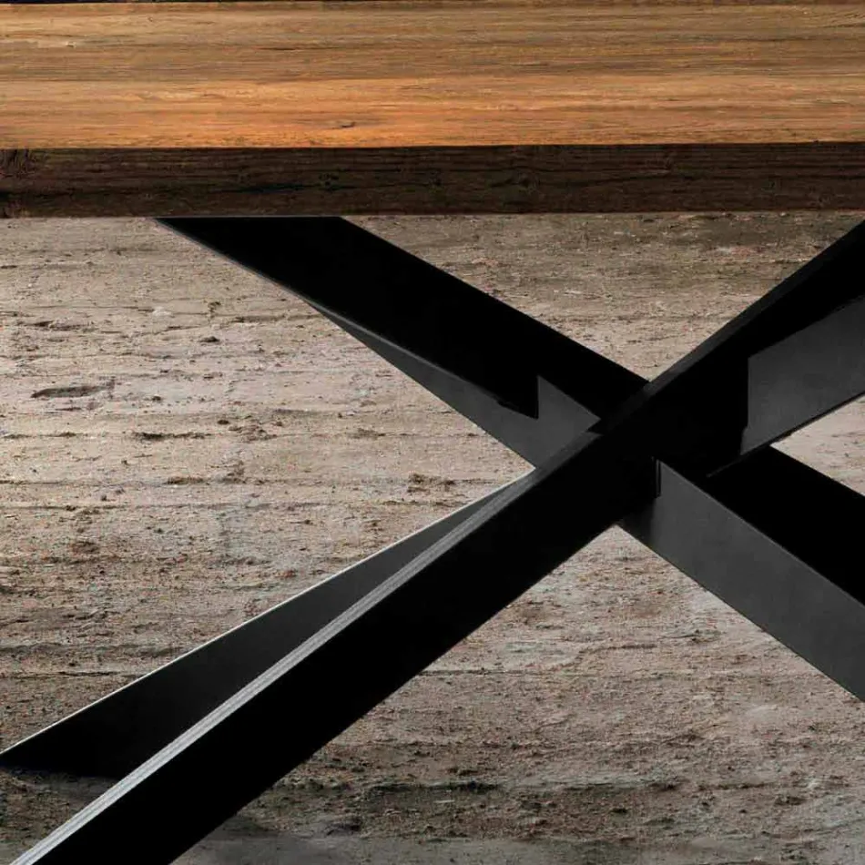 Moderner Esstisch aus Massivholz made in Italy Oncino Viadurini