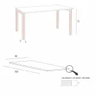 Esstisch aus Melamin und lackiertem Metall Made in Italy - Remigio Viadurini
