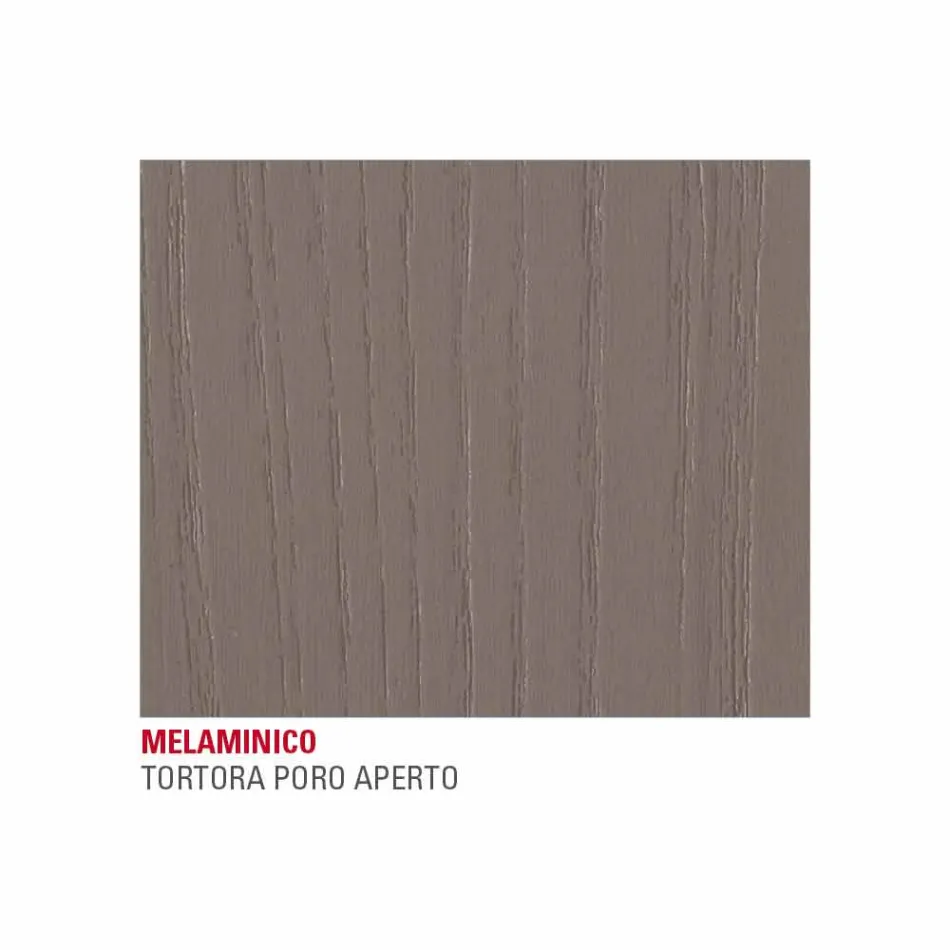 Esstisch aus Melamin und lackiertem Metall Made in Italy - Remigio Viadurini