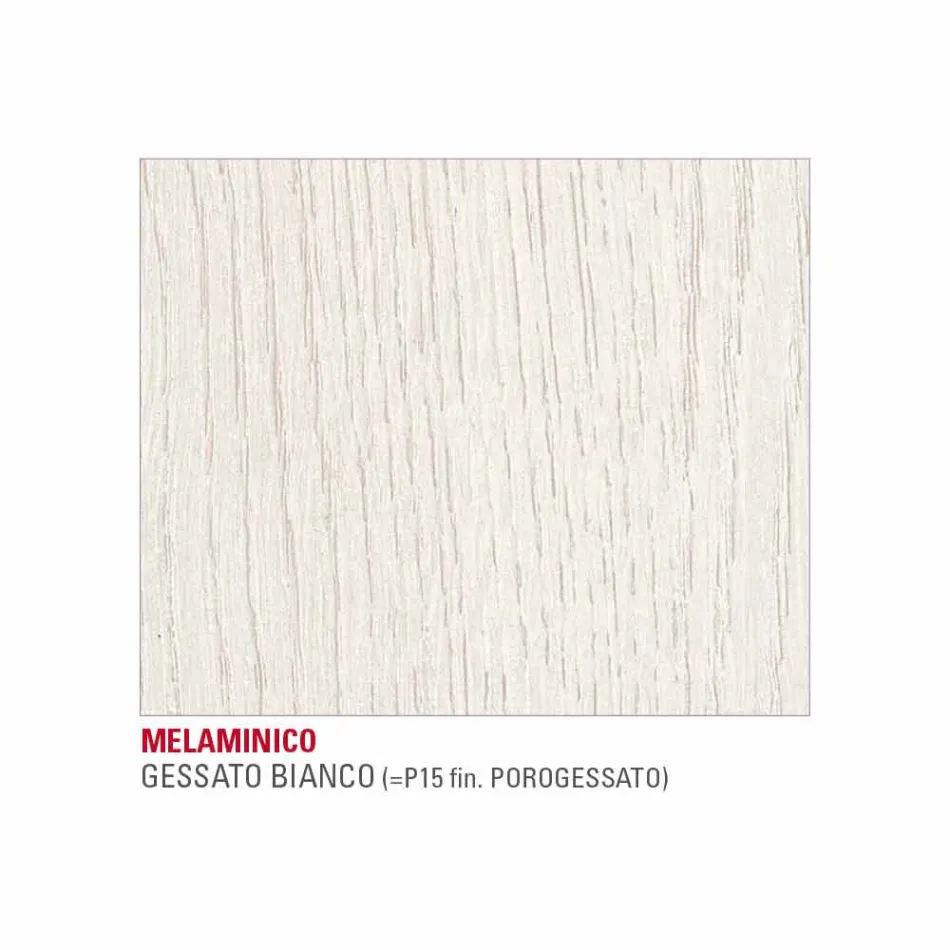 Esstisch aus Melamin und lackiertem Metall Made in Italy - Remigio Viadurini