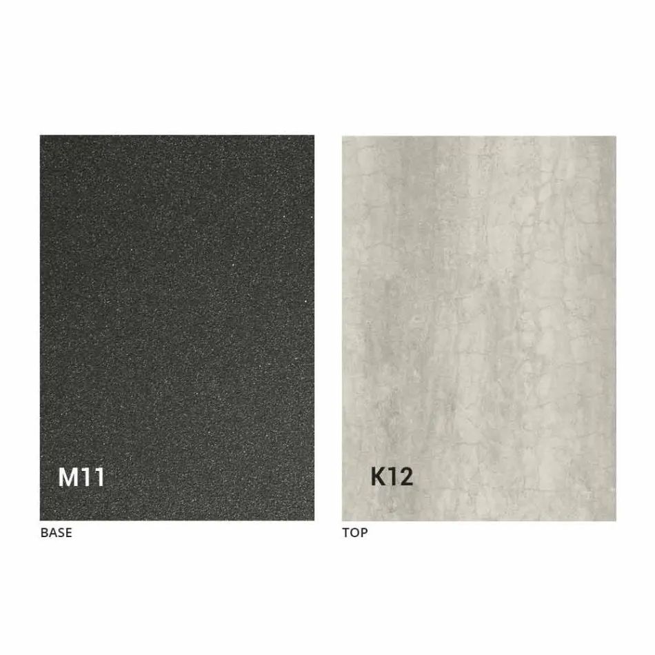 Esstisch aus Metall und Keramikplatte Made in Italy Design - Anaconda Viadurini