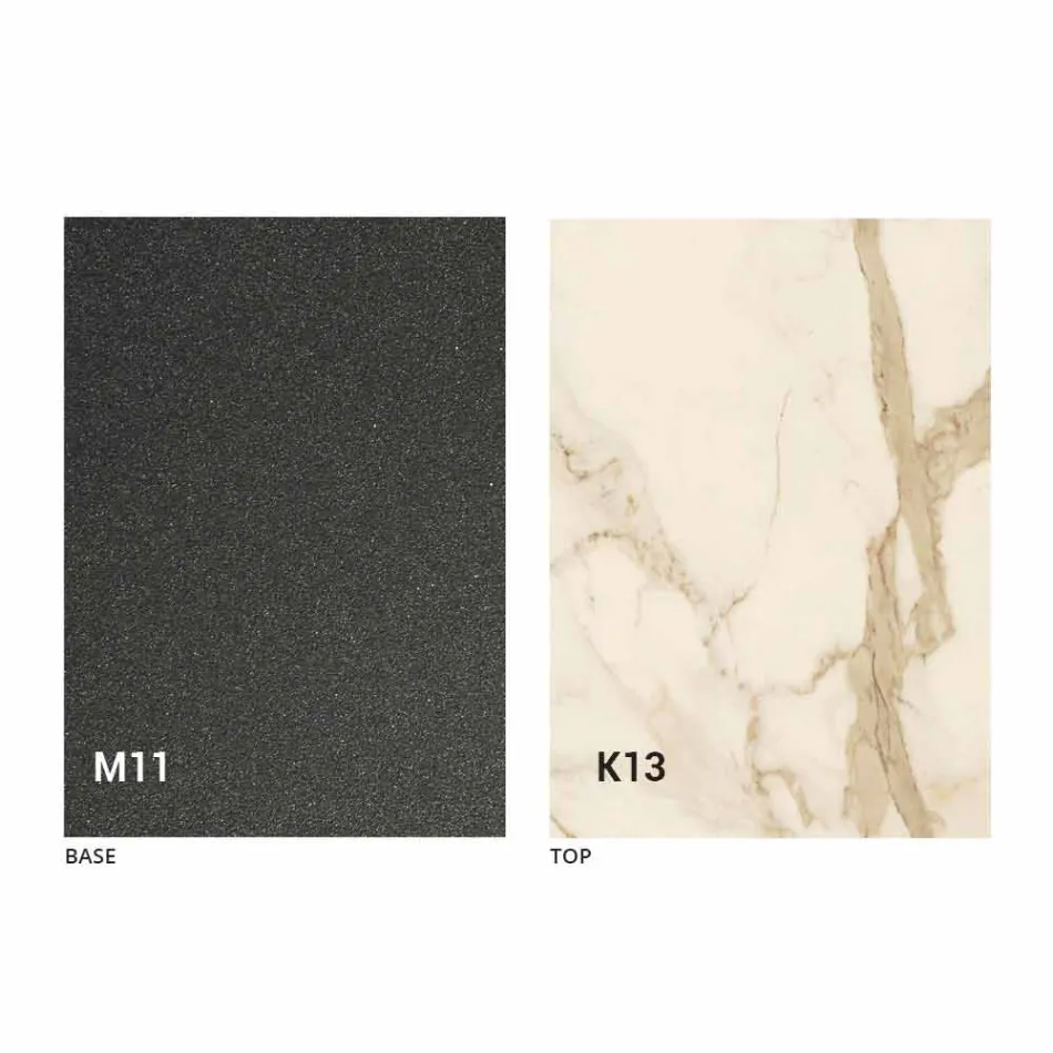 Esstisch aus Metall und Keramikplatte Made in Italy Design - Anaconda Viadurini