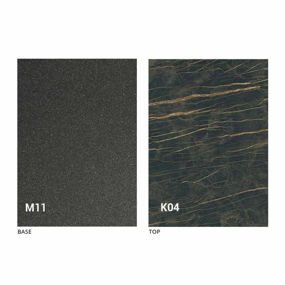 Esstisch aus Metall und Keramikplatte Made in Italy Design - Anaconda Viadurini