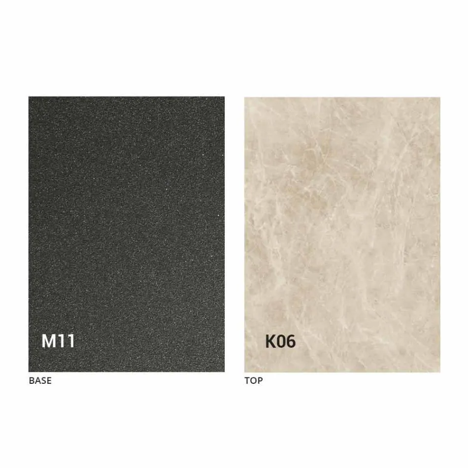 Esstisch aus Metall und Keramikplatte Made in Italy Design - Anaconda Viadurini