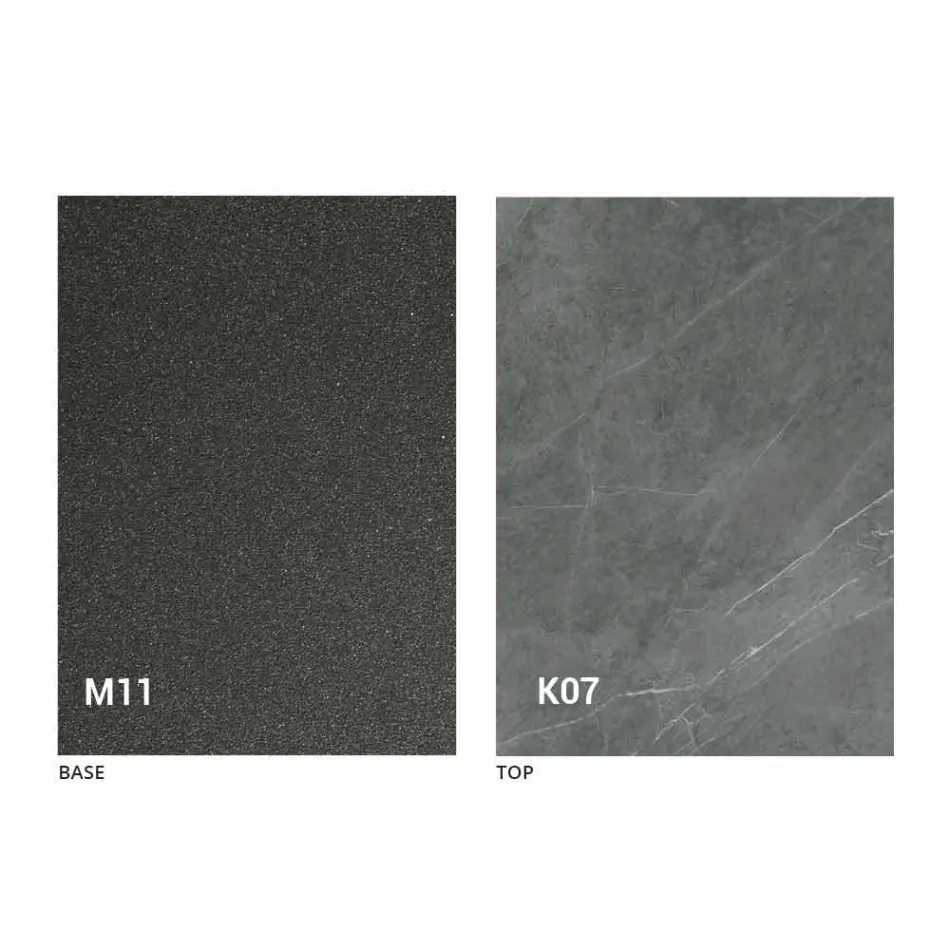 Esstisch aus Metall und Keramikplatte Made in Italy Design - Anaconda Viadurini