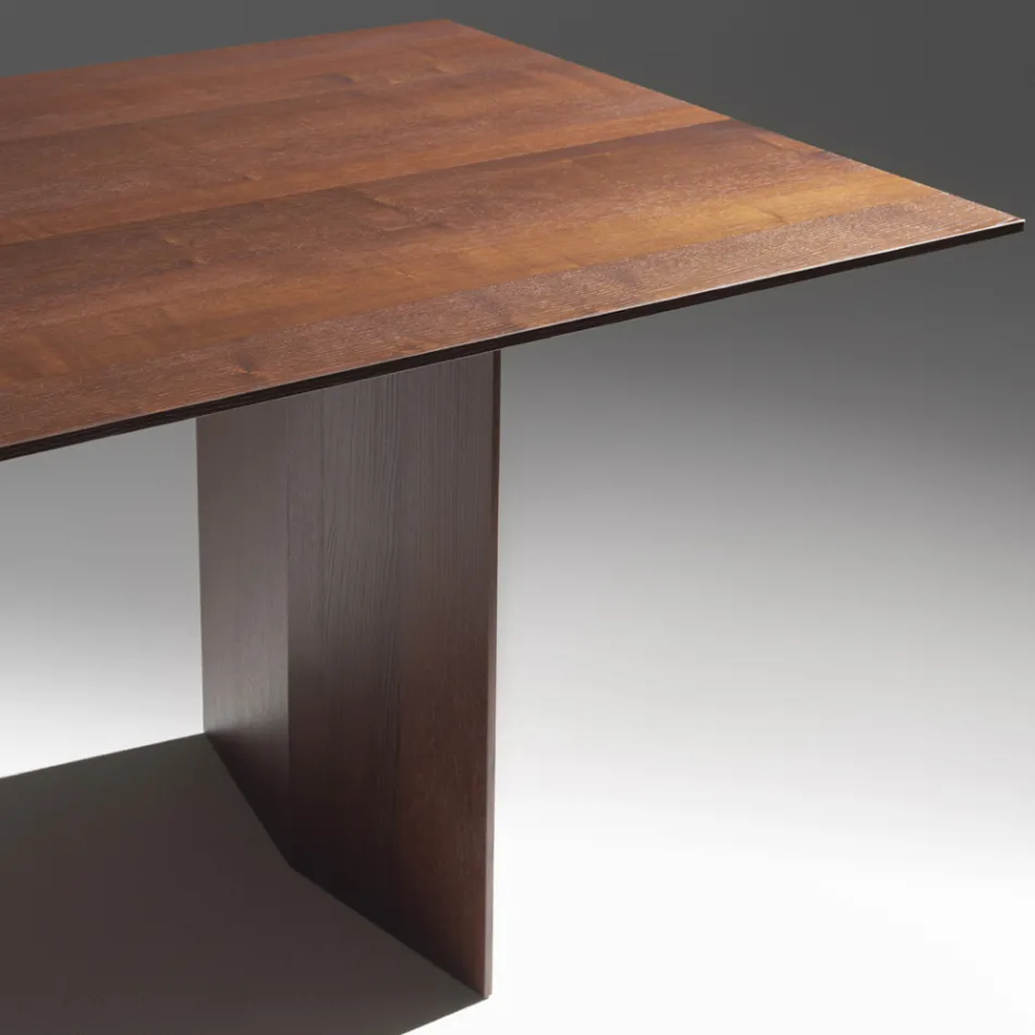 Esstisch aus mit wärmebehandelter Esche furniertem Sperrholz - Aquarium Viadurini