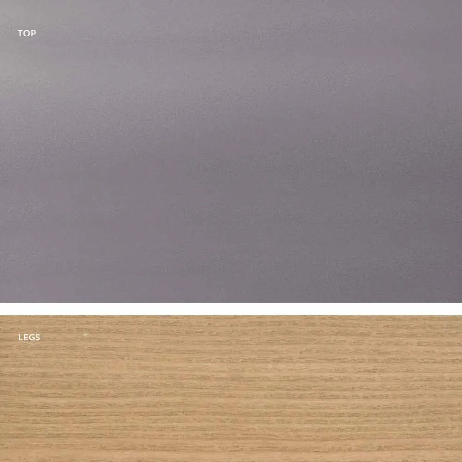 Esstisch aus Glas und Massivholz made in Italy, Egisto Viadurini