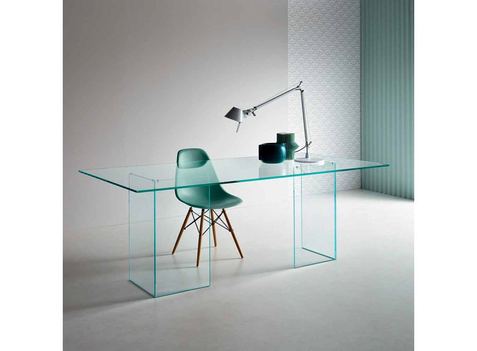 Design-Esstisch aus extraklarem Glas 8 Dimensionen - Pollinare Viadurini