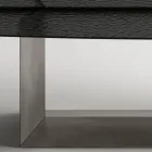 Italienischer Design-Esstisch aus Fusingglas in Bronze oder Rauchgrau - Moro Viadurini