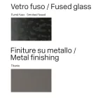 Italienischer Design-Esstisch aus Fusingglas in Bronze oder Rauchgrau - Moro Viadurini