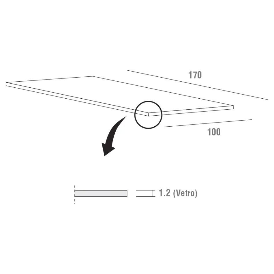 Luxuriöser Esstisch aus gehärtetem Glas und Metall, hergestellt in Italien – Carlino Viadurini