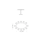 Ovaler Esstisch mit luxuriöser, in Italien hergestellter Fenix-Platte – Dollars Viadurini