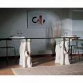Moderner Tisch aus Stein und Kristall Daiana