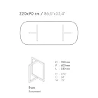 Ovaler Esstisch aus Feinsteinzeug und Metall Made in Italy - Emilio Viadurini