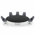 Ovaler Esstisch aus Laminat und Aluminium, hergestellt in Italien, Precious - Dollars Viadurini