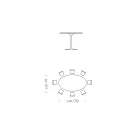 Ovaler Esstisch aus Laminat und Aluminium, hergestellt in Italien, Precious - Dollars Viadurini