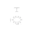 Ovaler Esstisch aus Laminat und Aluminium, hergestellt in Italien, Precious - Dollars Viadurini