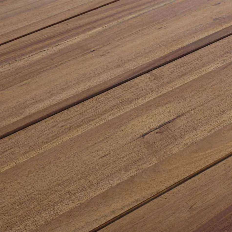 Esstisch im Freien in Acacia Wood Oil Finish - Leonard Viadurini