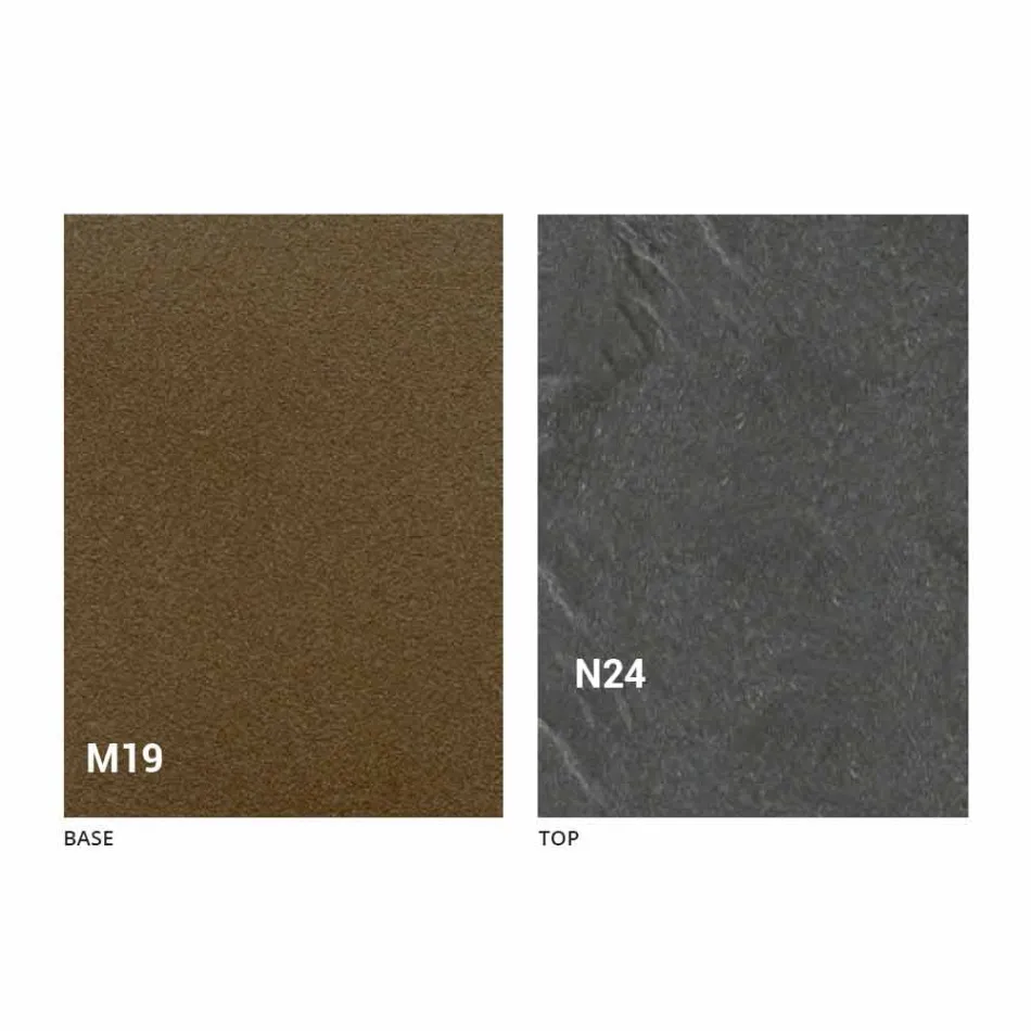 Moderner klappbarer Esstisch aus Holz und Metall Made in Italy - Menelao Viadurini