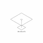 Quadratischer Esstisch aus extraleichtem Glas und Metall Made in Italy - Dolce Viadurini