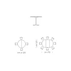 Runder ausziehbarer Esstisch bis 170 cm, hergestellt in Italien – Dollars Viadurini