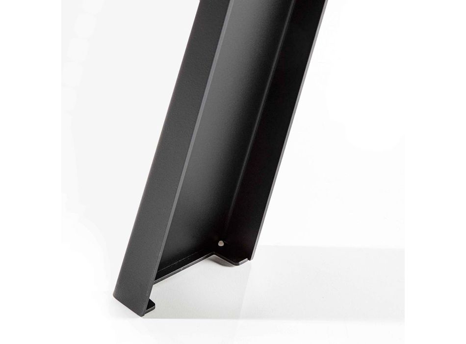 Runder Esstisch ausziehbar Bis zu 370 cm in Holz und Metall - Caimano Viadurini